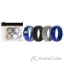 Picture of Silicone Wedding Ring Set - Blue-Camo by ROQ for Men - 4 x 10 mm Ring