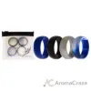 Picture of Silicone Wedding Ring Set - Blue-Camo by ROQ for Men - 4 x 12 mm Ring