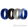 Picture of Silicone Wedding Ring Set - Blue-Camo by ROQ for Men - 4 x 12 mm Ring