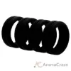 Picture of Silicone Wedding Middle Line Ring - Black by ROQ for Men - 7 mm Ring