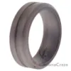 Picture of Silicone Wedding Middle Line Single Ring - Silver by ROQ for Men - 10 mm Ring