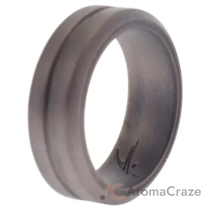 Picture of Silicone Wedding Middle Line Single Ring - Silver by ROQ for Men - 10 mm Ring