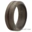 Picture of Silicone Wedding Middle Line Single Ring - Silver by ROQ for Men - 11 mm Ring