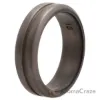 Picture of Silicone Wedding Middle Line Single Ring - Silver by ROQ for Men - 15 mm Ring