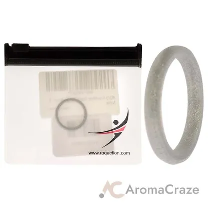 Picture of Silicone Wedding Stackble Point Single Ring - Silver by ROQ for Women - 6 mm Ring