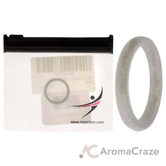 Picture of Silicone Wedding Stackble Point Single Ring - Silver by ROQ for Women - 6 mm Ring