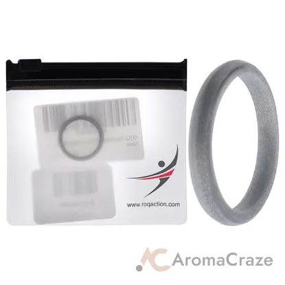 Picture of Silicone Wedding Stackble Point Single Ring - Silver by ROQ for Women - 7 mm Ring