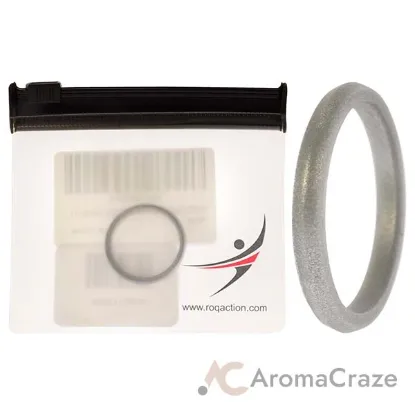 Picture of Silicone Wedding Stackble Point Single Ring - Silver by ROQ for Women - 11 mm Ring