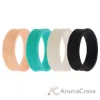 Picture of Silicone Wedding Flower Ring Set - Turquoise by ROQ for Women - 4 x 11 mm Ring