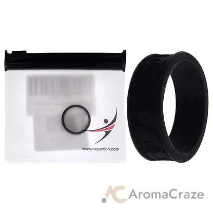 Picture of Silicone Wedding Flower Ring - Black by ROQ for Women - 7 mm Ring