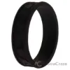 Picture of Silicone Wedding Flower Ring - Black by ROQ for Women - 11 mm Ring