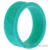 Picture of Silicone Wedding Flower Ring - Turquoise by ROQ for Women - 4 mm Ring