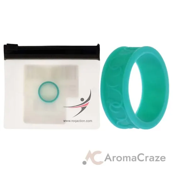 Picture of Silicone Wedding Flower Ring - Turquoise by ROQ for Women - 5 mm Ring