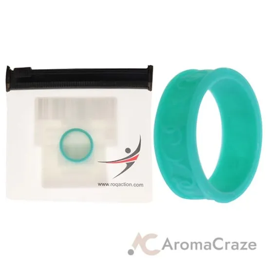 Picture of Silicone Wedding Flower Ring - Turquoise by ROQ for Women - 6 mm Ring