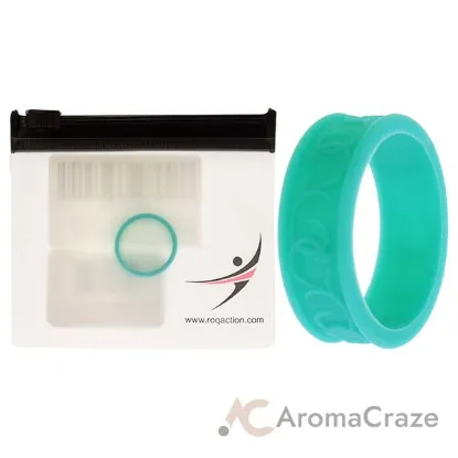 Picture of Silicone Wedding Flower Ring - Turquoise by ROQ for Women - 7 mm Ring