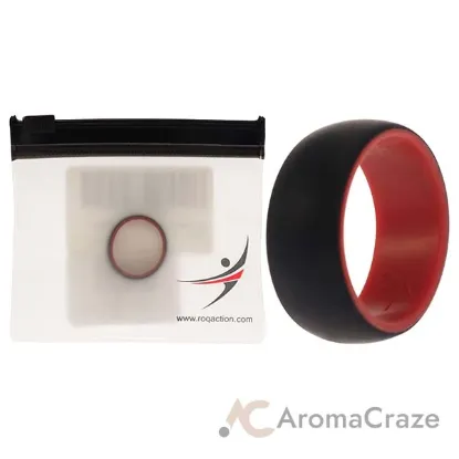 Picture of Silicone Wedding 2Layer Dome Ring - Red-Black by ROQ for Men - 7 mm Ring