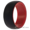 Picture of Silicone Wedding 2Layer Dome Ring - Red-Black by ROQ for Men - 7 mm Ring
