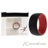 Picture of Silicone Wedding 2Layer Dome Ring - Red-Black by ROQ for Men - 8 mm Ring