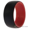 Picture of Silicone Wedding 2Layer Dome Ring - Red-Black by ROQ for Men - 8 mm Ring