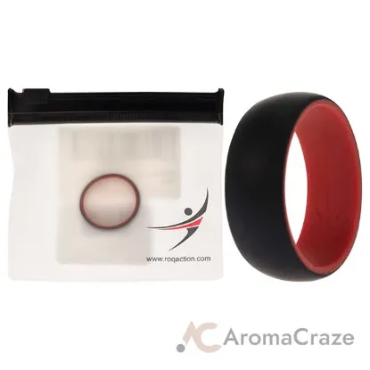 Picture of Silicone Wedding 2Layer Dome Ring - Red-Black by ROQ for Men - 10 mm Ring