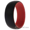 Picture of Silicone Wedding 2Layer Dome Ring - Red-Black by ROQ for Men - 10 mm Ring