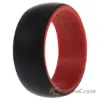 Picture of Silicone Wedding 2Layer Dome Ring - Red-Black by ROQ for Men - 11 mm Ring