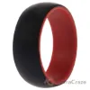 Picture of Silicone Wedding 2Layer Dome Ring - Red-Black by ROQ for Men - 12 mm Ring