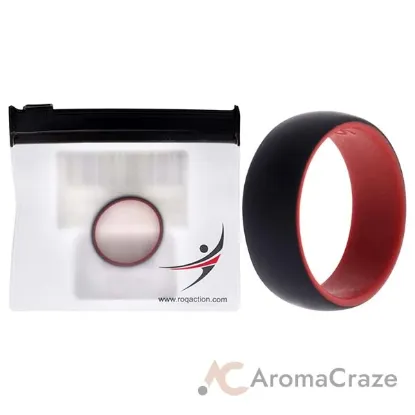 Picture of Silicone Wedding 2Layer Dome Ring - Red-Black by ROQ for Men - 15 mm Ring