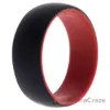 Picture of Silicone Wedding 2Layer Dome Ring - Red-Black by ROQ for Men - 15 mm Ring