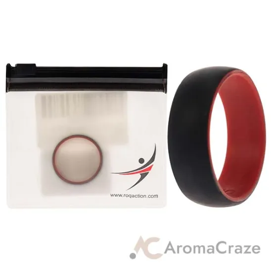 Picture of Silicone2Layer Dome Ring - Red-Black by ROQ for Men - 16 mm Ring