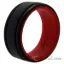 Picture of Silicone Wedding 2Layer Lines Ring - Red-Black by ROQ for Men - 7 mm Ring