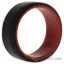 Picture of Silicone Wedding 2Layer Lines Ring - Red-Black by ROQ for Men - 8 mm Ring
