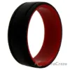 Picture of Silicone Wedding 2Layer Lines Ring - Red-Black by ROQ for Men - 10 mm Ring