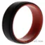 Picture of Silicone Wedding 2Layer Lines Ring - Red-Black by ROQ for Men - 15 mm Ring