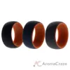 Picture of Silicone Wedding 2Layer Dome Ring Set - Orange by ROQ for Men - 3 x 7 mm Ring