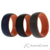 Picture of Silicone Wedding 2Layer Dome Ring Set - Orange by ROQ for Men - 3 x 13 mm Ring