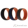 Picture of Silicone Wedding 2Layer Dome Ring Set - Orange by ROQ for Men - 3 x 15 mm Ring