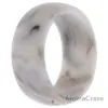 Picture of Silicone Wedding Ring - Marble White-Black by ROQ for Men - 7 mm Ring