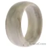 Picture of Silicone Wedding Ring - Marble White-Black by ROQ for Men - 8 mm Ring