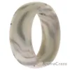 Picture of Silicone Wedding Ring - Marble White-Black by ROQ for Men - 10 mm Ring