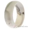 Picture of Silicone Wedding Ring - Marble White-Black by ROQ for Men - 11 mm Ring