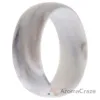 Picture of Silicone Wedding Ring - Marble White-Black by ROQ for Men - 12 mm Ring
