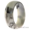 Picture of Silicone Wedding Ring - Marble White-Black by ROQ for Men - 13 mm Ring