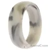 Picture of Silicone Wedding Ring - Marble White-Black by ROQ for Men - 14 mm Ring