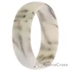 Picture of Silicone Wedding Ring - Marble White-Black by ROQ for Men - 15 mm Ring