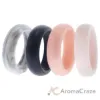 Picture of Silicone Wedding Ring Set - Marble by ROQ for Women - 4 x 5 mm Ring