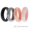 Picture of Silicone Wedding Ring Set - Marble by ROQ for Women - 4 x 7 mm Ring