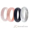 Picture of Silicone Wedding Ring Set - Marble by ROQ for Women - 4 x 9 mm Ring