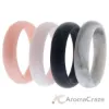 Picture of Silicone Wedding Ring Set - Marble by ROQ for Women - 4 x 10 mm Ring