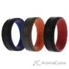Picture of Silicone Wedding 2Layer Lines Ring Set - Grey-Black by ROQ for Men - 3 x 16 mm Ring